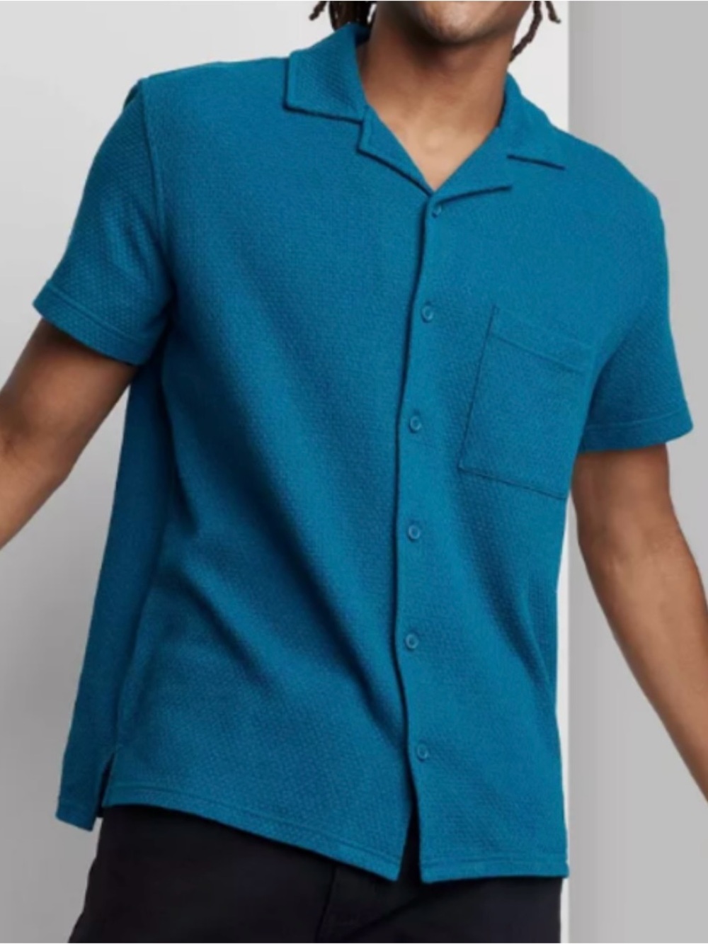 Original Use Teal Short-Sleeve Button-Down Shirt